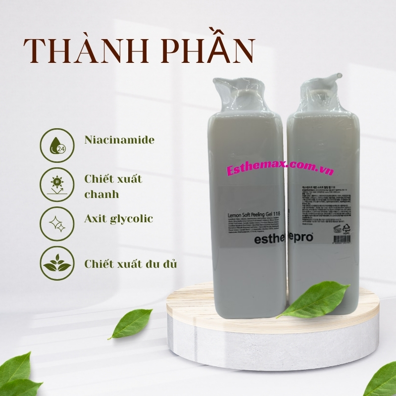 Thành phần chính trong tẩy da chết Esthemax 118