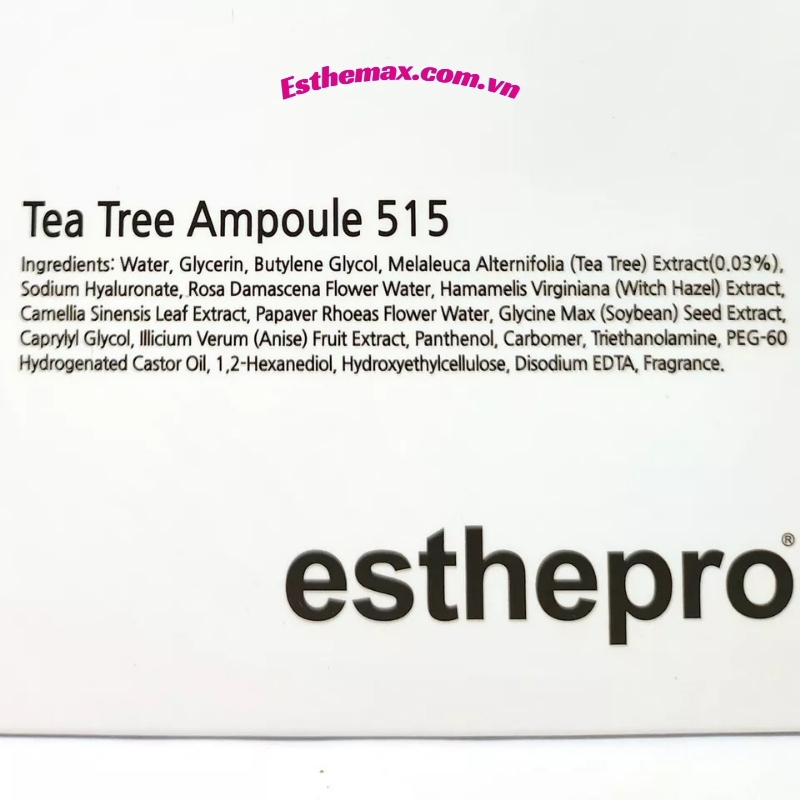 Thành phần chính trong Esthepro 515 Ampoule